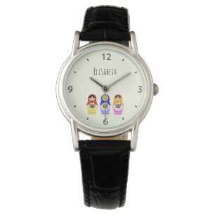 Reloj De Pulsera Nombre de las muñecas matronoshka rusas