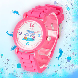 Reloj De Pulsera Nombre de niña de animal marino delfín lindo