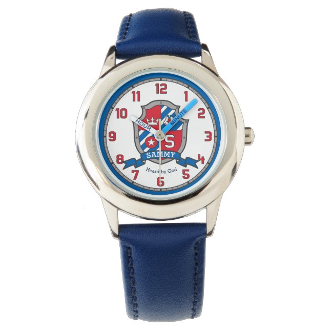 Reloj De Pulsera Nombre de Sammy que significa letra S escudo pájar (Anverso)