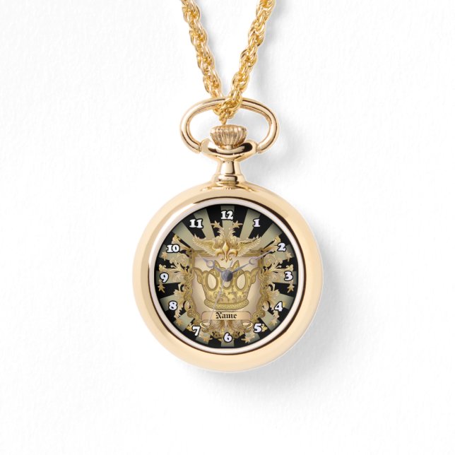 Reloj De Pulsera Nombre del apellido del escudo de la corona (Anverso)
