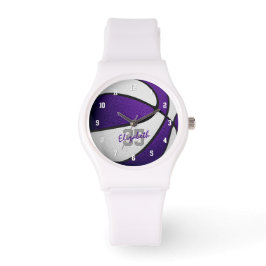 Reloj De Pulsera nombre del atleta jersey número baloncesto blanco 