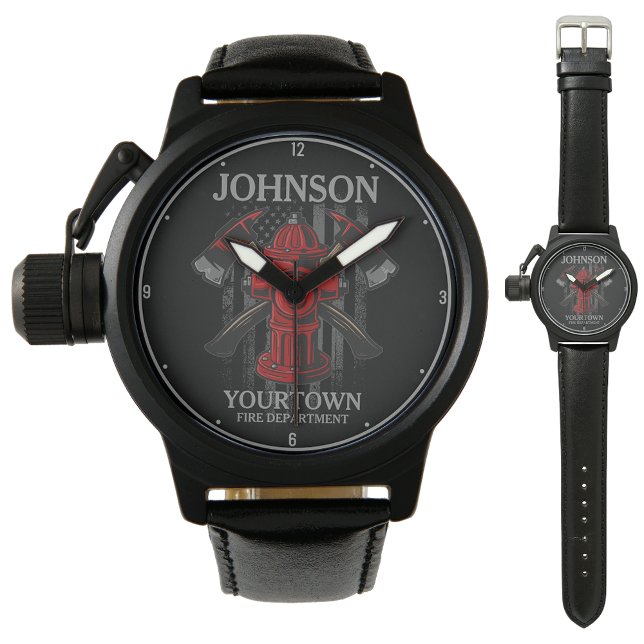 Reloj De Pulsera NOMBRE DEL bombero Departamento de bomberos Bander (Subido por el creador)