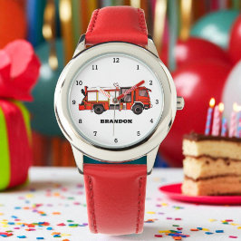 Reloj De Pulsera Nombre del camión de bomberos de niños