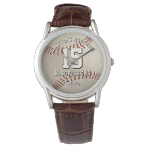 Reloj De Pulsera nombre del equipo de béisbol/softball personalizad