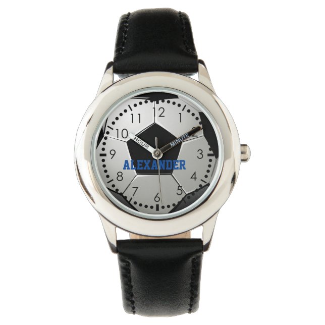 Reloj De Pulsera Nombre del equipo de fútbol personalizar (Anverso)