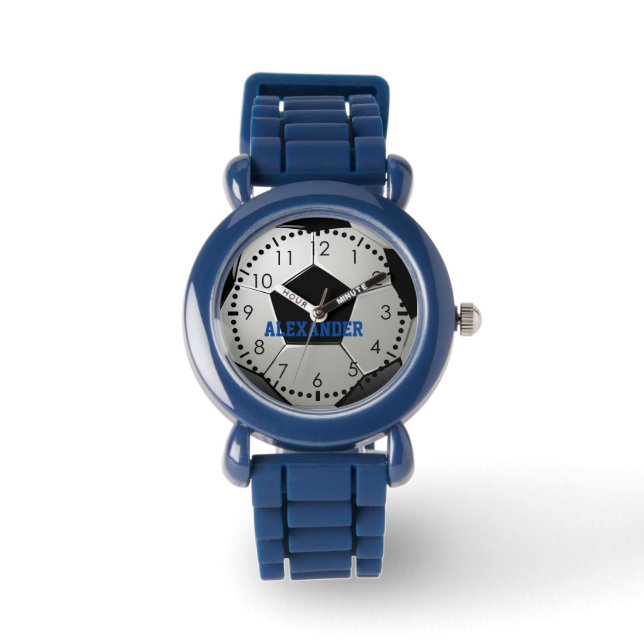 Reloj De Pulsera Nombre del equipo de fútbol personalizar (Anverso)