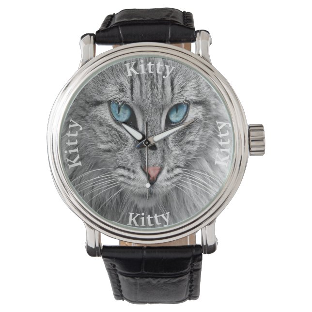 Reloj De Pulsera Nombre del mascota del perro fotográfico (Anverso)