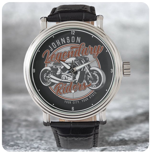 Reloj De Pulsera NOMBRE del motociclista legendario personalizado (Subido por el creador)