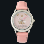Reloj De Pulsera Nombre del niño rosado del Pastel de Belleza Moder<br><div class="desc">Nombre del niño rosado del Pastel de Belleza Moderna</div>