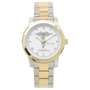 Reloj De Pulsera Nombre del personalizado del símbolo del caduceo