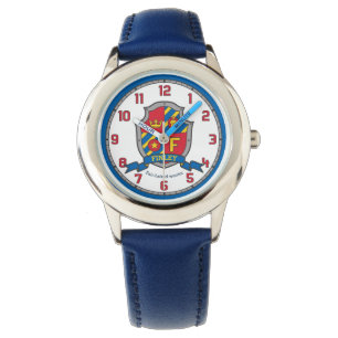 Reloj De Pulsera Nombre Finley que significa escudo azul amarillo