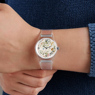 Reloj De Pulsera Nombre, Florales Holandesas de los años 1600, muje