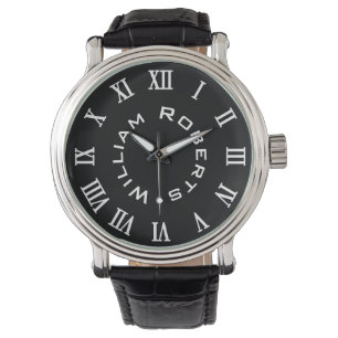 Reloj De Pulsera Nombre mínimo y números romanos en cualquier color