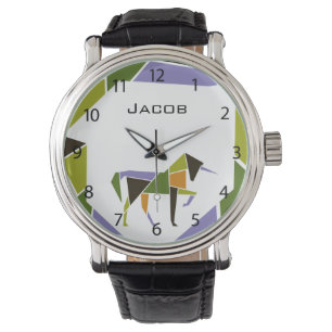 Reloj De Pulsera Nombre moderno de MidCentury Unicorn Animal podero