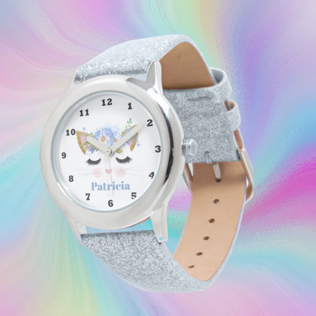 Reloj De Pulsera Nombre para añadir la cara de gato (Subido por el creador)