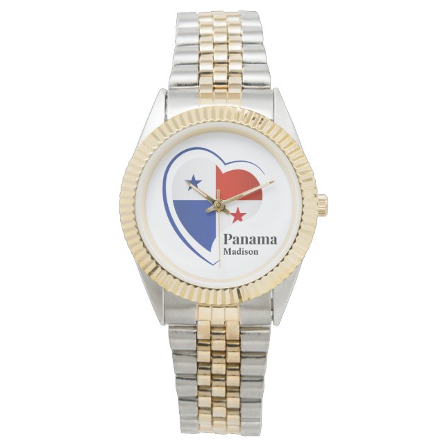 Reloj De Pulsera Nombre personalizado Amor Panamá (Anverso)