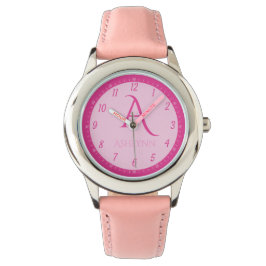 Reloj De Pulsera Nombre personalizado Aprendizaje en monograma de n