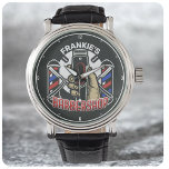 Reloj De Pulsera NOMBRE personalizado Barbería de retro de barbería<br><div class="desc">NOMBRE personalizado Diseño Retro Barbershop Pole Barbershop Hair Clippers - Haga clic en "Personalizar esta plantilla" para personalizar su nombre o texto Personalizado.</div>