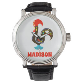 Reloj De Pulsera Nombre personalizado Barcelos Rooster portugués ne