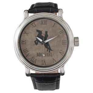 Reloj De Pulsera Nombre personalizado Caballo Vintage