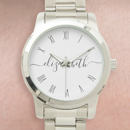 Reloj De Pulsera Nombre personalizado caligrafía guión estilo elega