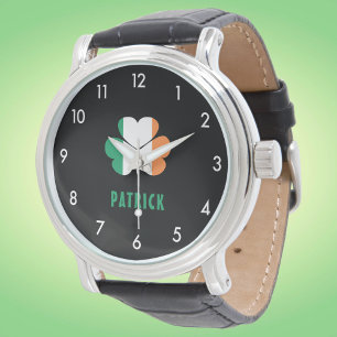 Reloj De Pulsera Nombre personalizado Celtic Ireland Shamrock Irish