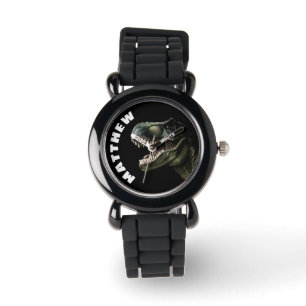 Reloj De Pulsera Nombre personalizado de dinosaurio T-Rex