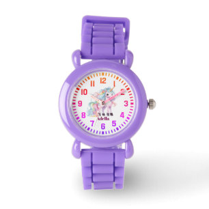 Reloj De Pulsera Nombre personalizado de Guay Rainbow Unicorn