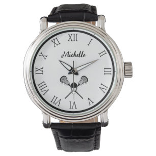 Reloj De Pulsera Nombre personalizado de Lacrosse de época