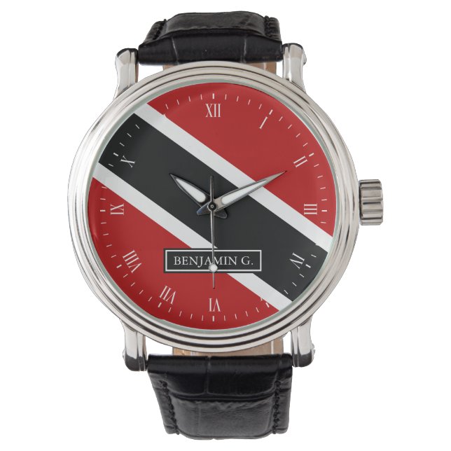 Reloj De Pulsera Nombre personalizado de marca de Trinidad (Anverso)