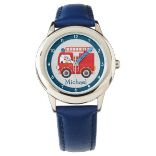 Reloj De Pulsera Nombre personalizado del Camión Rojo Moderno