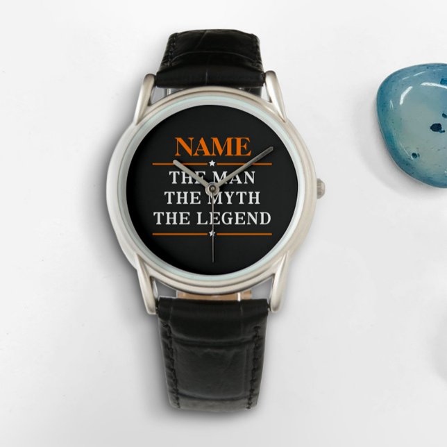 Reloj De Pulsera Nombre Personalizado El Hombre El Mito La Leyenda (Subido por el creador)