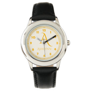Reloj De Pulsera Nombre personalizado Elegante Mantequilla Niños Am