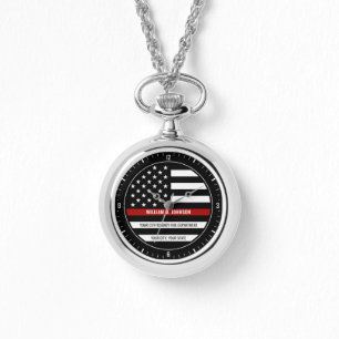 Reloj De Pulsera NOMBRE personalizado FireFighter Thin Red Line Fir