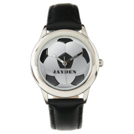 Reloj De Pulsera Nombre personalizado Fútbol Niños personalizados W