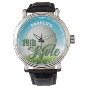 Reloj De Pulsera NOMBRE personalizado Golfer Golf Pro Ball 19th Hol