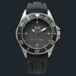 Reloj De Pulsera nombre personalizado   iniciales aviones estilo ae<br><div class="desc">Un reloj elegante para los amantes del avión...  no te pierdas tu próximo vuelo.</div>