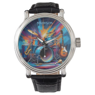 Reloj De Pulsera Nombre personalizado Instrumentos musicales