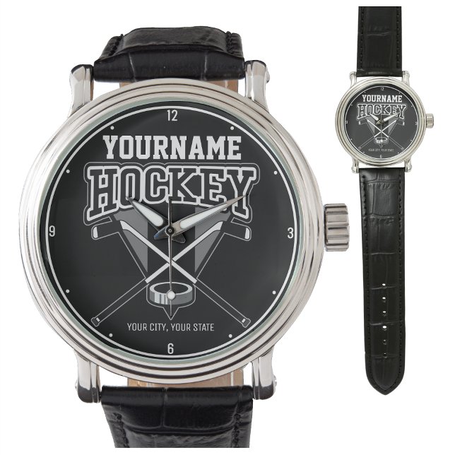 Reloj De Pulsera NOMBRE personalizado Jugador de hockey Equipo de p (Subido por el creador)