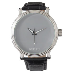 Reloj De Pulsera Nombre personalizado minimalista gris