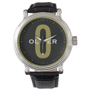 Reloj De Pulsera Nombre personalizado Monograma personalizado Oro n