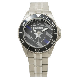 Reloj De Pulsera NOMBRE Personalizado Oficial de Policía Sheriff Co