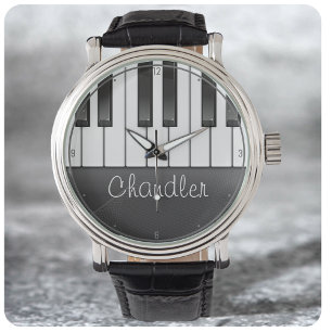 Reloj De Pulsera NOMBRE Personalizado Pianista Claves De Piano Maes
