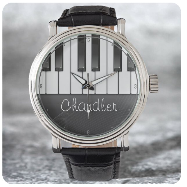 Reloj De Pulsera NOMBRE Personalizado Pianista Claves De Piano Maes (Subido por el creador)