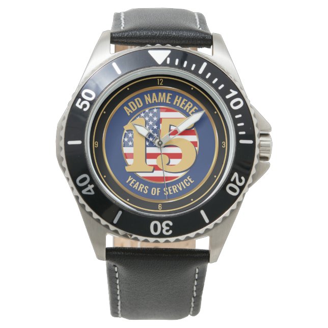 Reloj De Pulsera NOMBRE Personalizado Retirada Militar o Policial (Anverso)