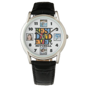 Reloj De Pulsera Nombre personalizado y 4 fotos mejor que nunca