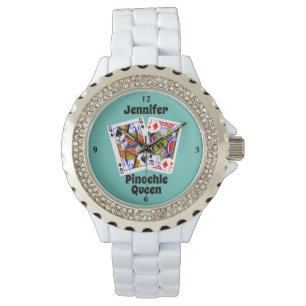 Reloj De Pulsera Nombre Pinochle Queen Watch