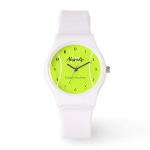 Reloj De Pulsera Nombre y texto personalizados de la bola de tenis