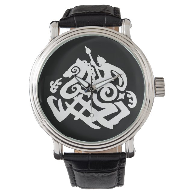 Reloj De Pulsera Norse God Odin y Sleipnir (Anverso)