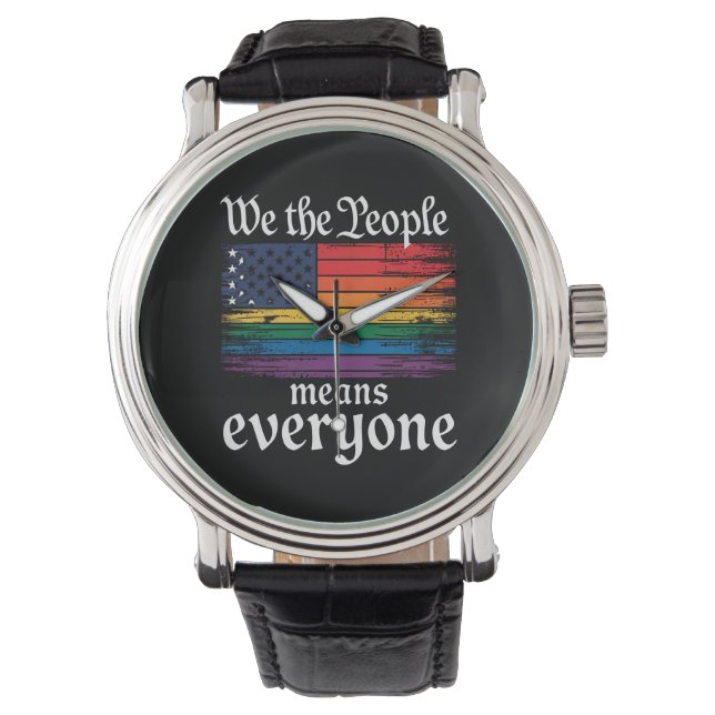 Reloj De Pulsera Nosotros, el pueblo, todos los estadounidenses mar (Anverso)